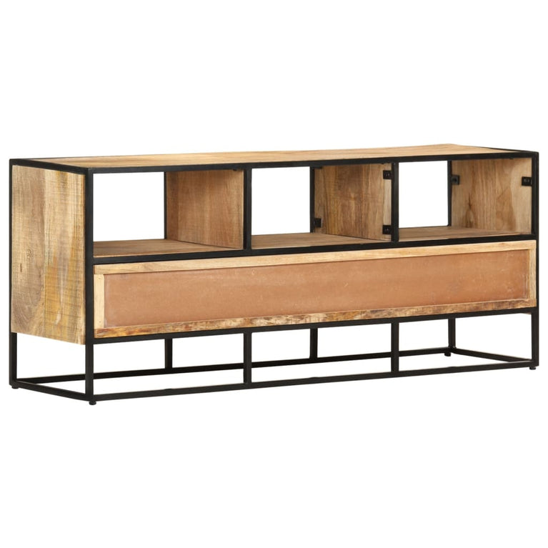 Tv-meubel 110x30x45 cm ruw mangohout