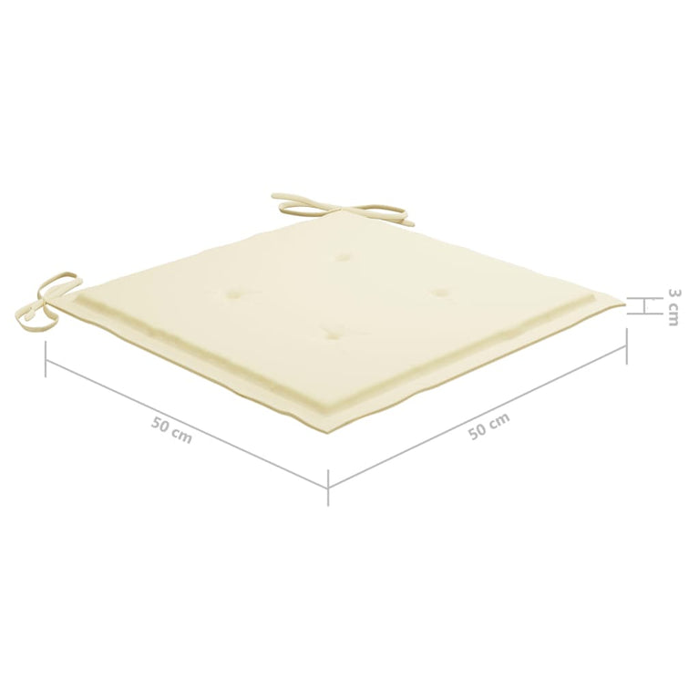 Tuinstoelen 6 st met kussens massief acaciahout