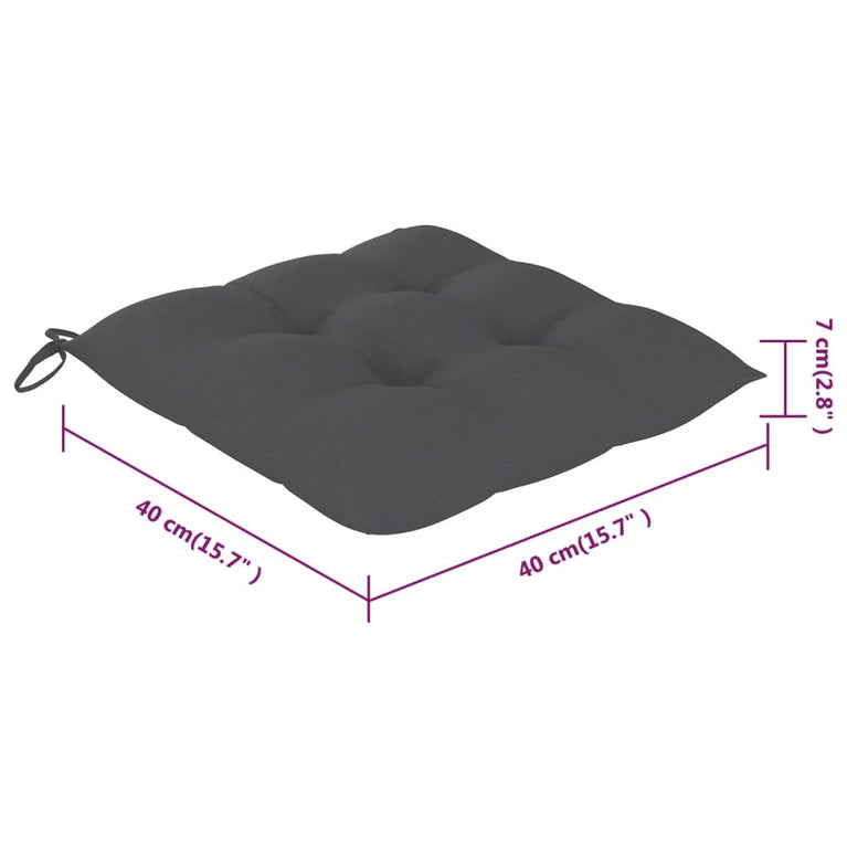 Tuinstoelen 8 st met kussens massief acaciahout