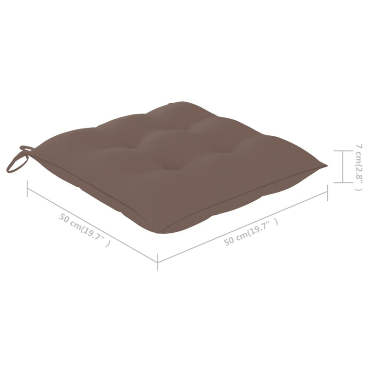 Tuinstoelen 8 st met kussens massief acaciahout