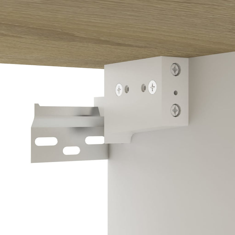 Tv-wandmeubel 102x35x35 cm bewerkt hout wit sonoma eikenkleurig