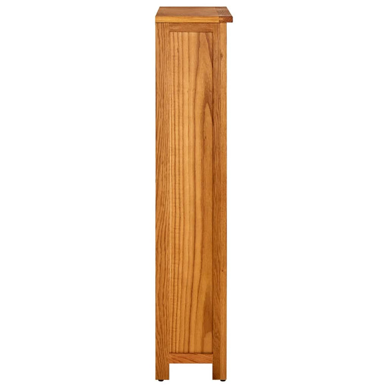 Boekenkast met 4 schappen 70x22x110 cm massief eikenhout