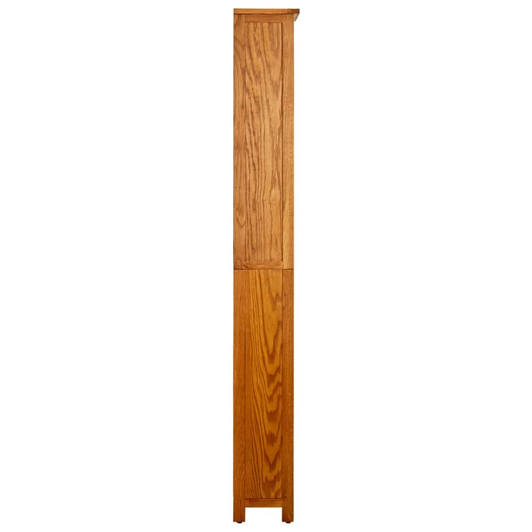 Boekenkast met 6 schappen 52x22x180 cm massief eikenhout