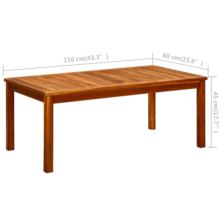 Tuintafel 110x60x45 cm massief acaciahout