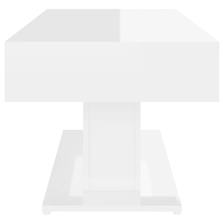 Salontafel 96x50x45 cm spaanplaat hoogglans wit