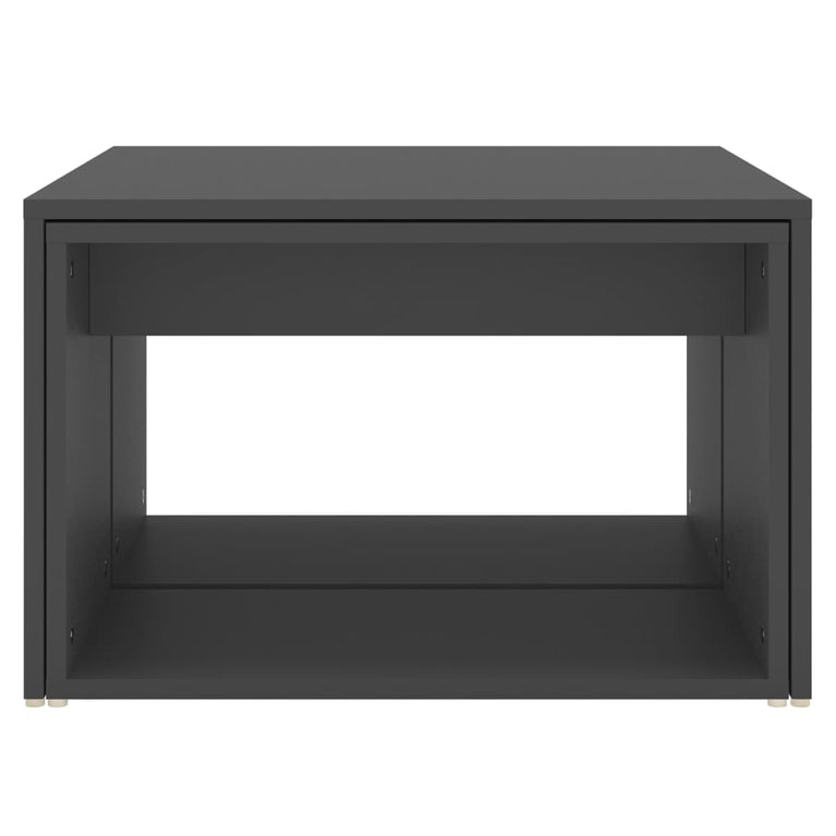3-delige Salontafelset 60x60x38 cm bewerkt hout grijs