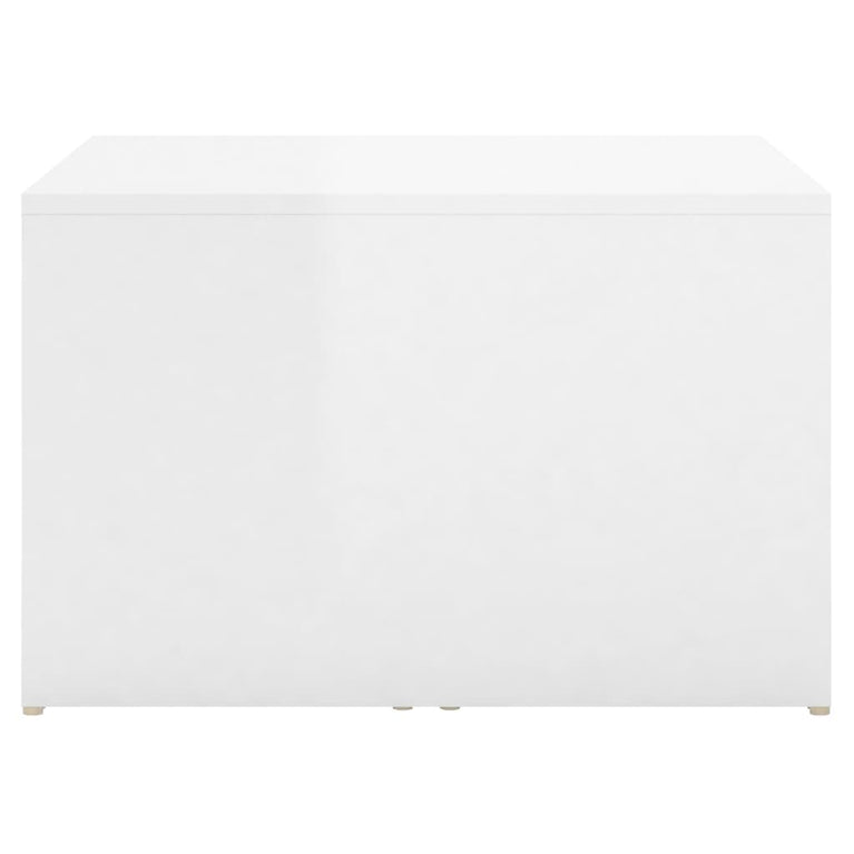 3-delige Salontafelset 60x60x38 cm hoogglans wit