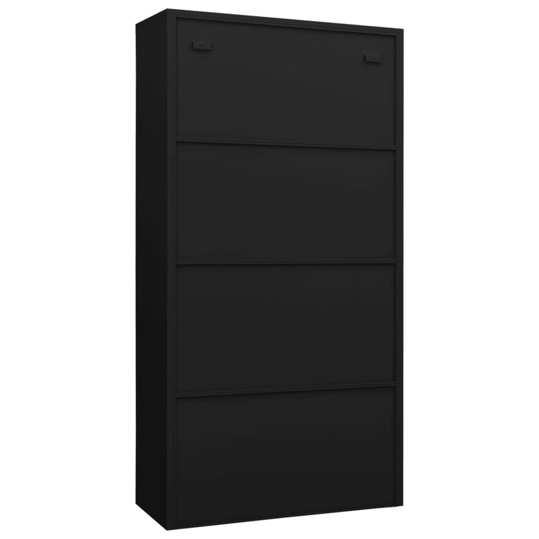 Lockerkast 90x40x180 cm staal zwart