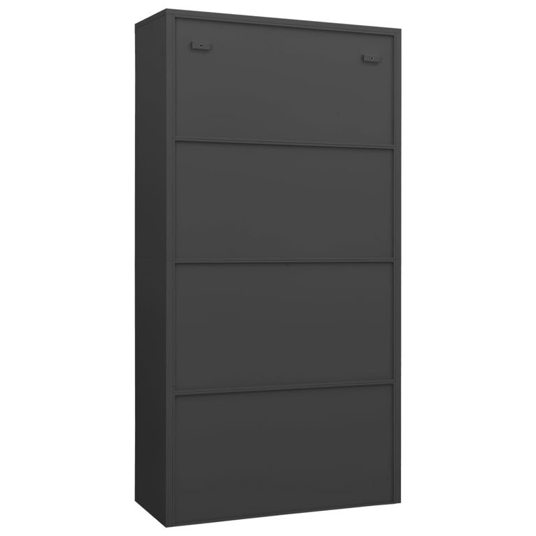 Lockerkast 90x40x180 cm staal antracietkleurig