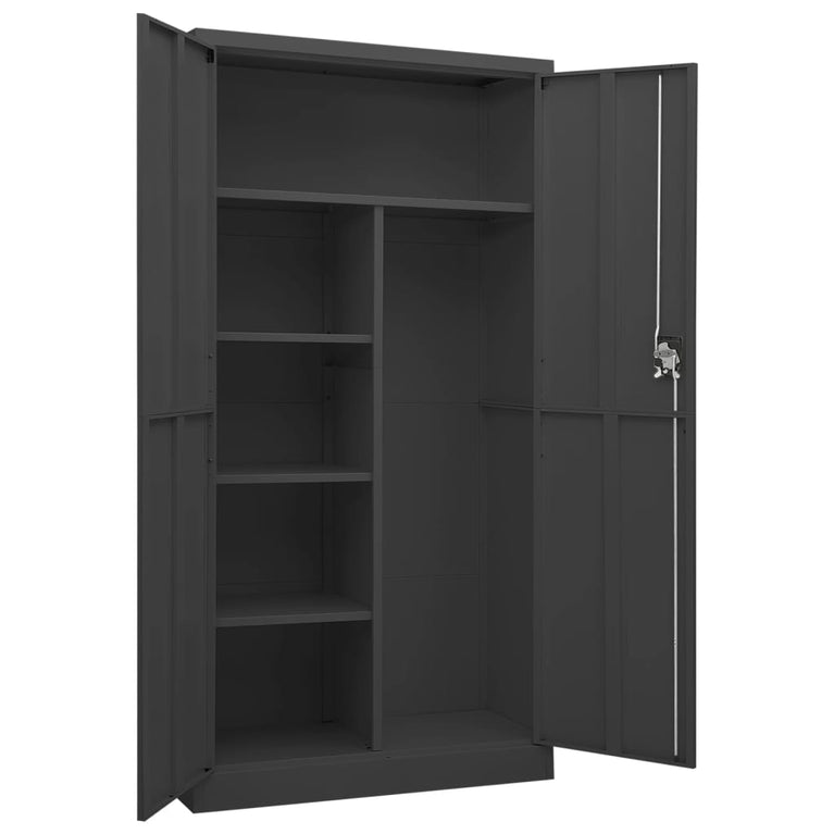 Lockerkast 90x40x180 cm staal antracietkleurig