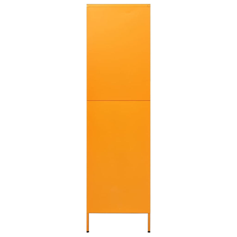 Kledingkast 90x50x180 cm staal mosterdgeel