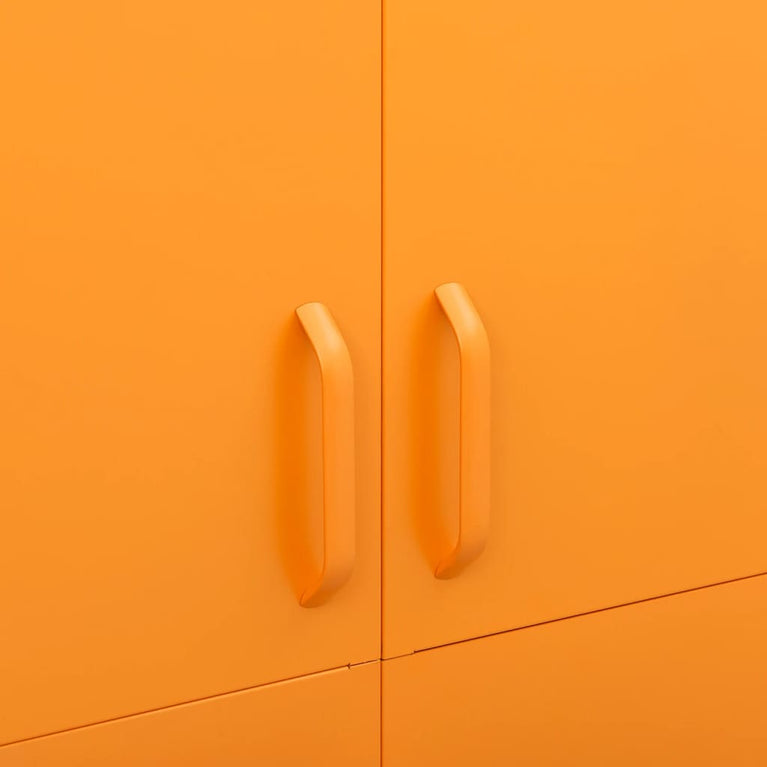 Kledingkast 90x50x180 cm staal mosterdgeel