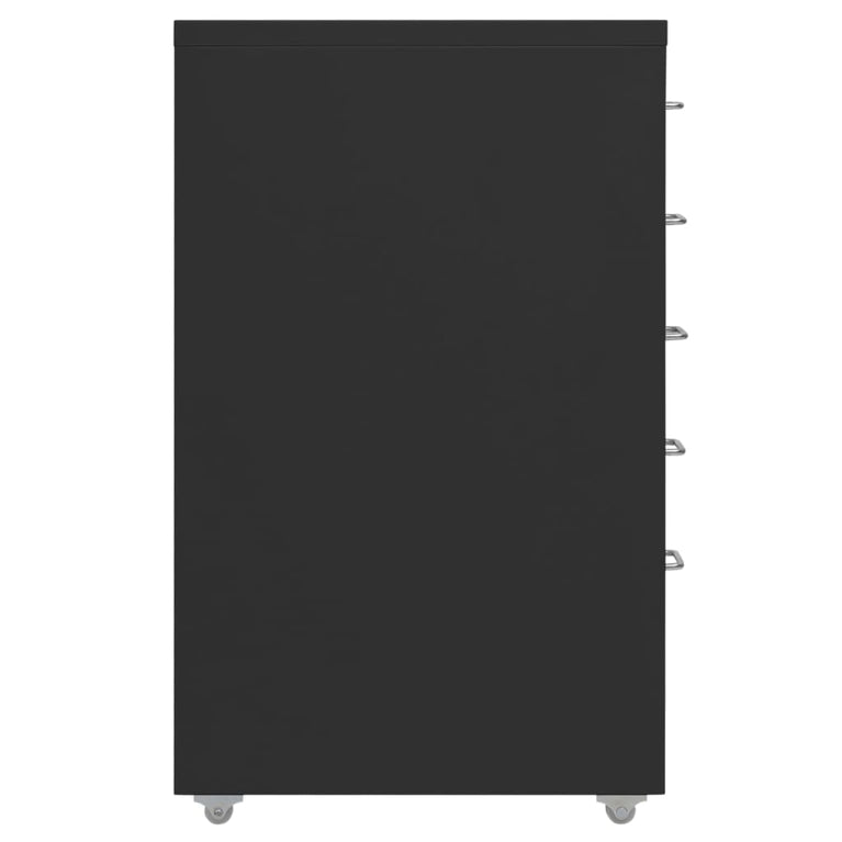 Ladeblok verrijdbaar 28x41x69 cm metaal zwart