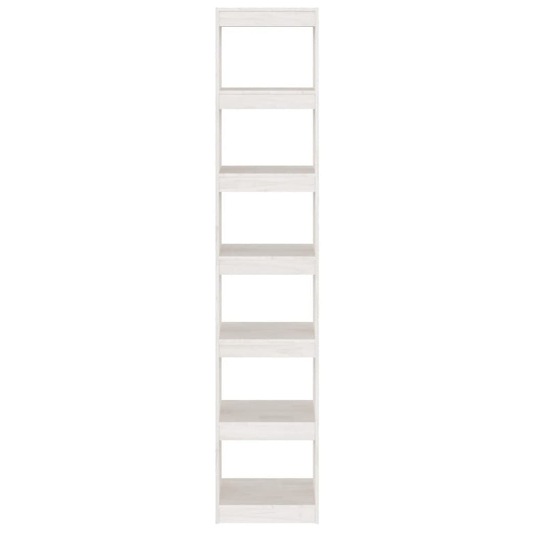Boekenkast/kamerscherm 40x30x199 cm massief grenenhout wit