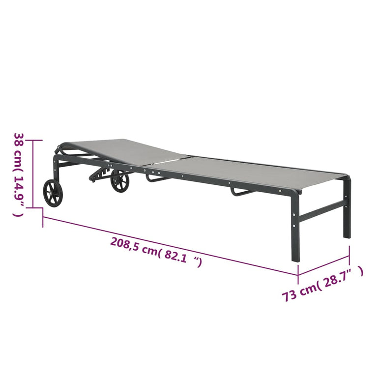 Ligbedden 2 st met tafel textileen en staal