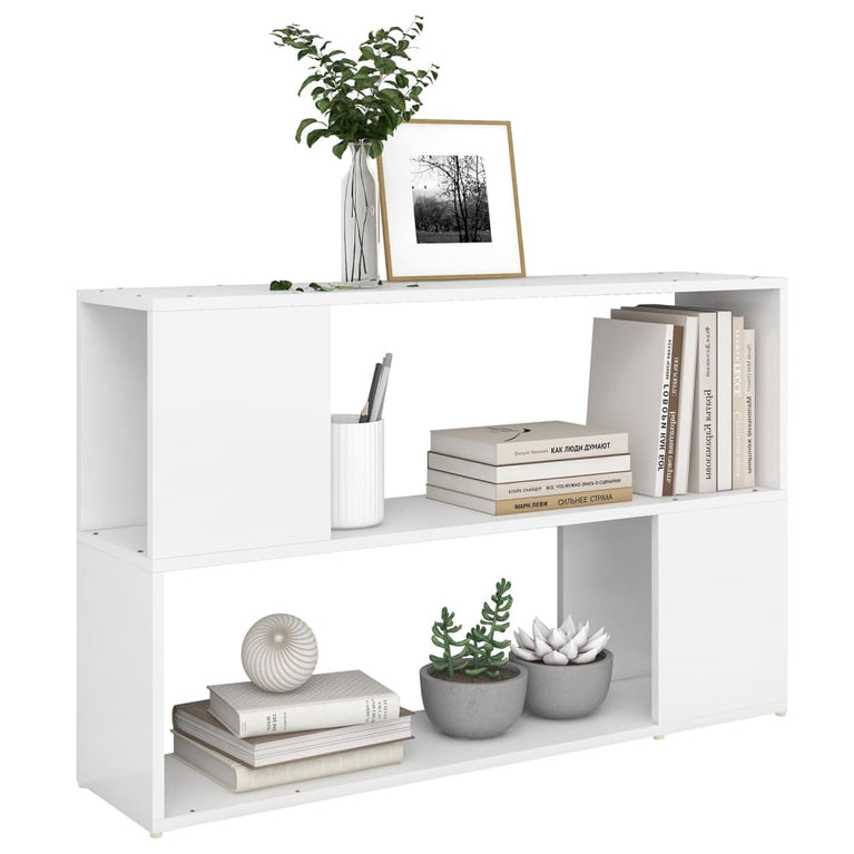 Boekenkast 100x24x63 cm bewerkt hout wit