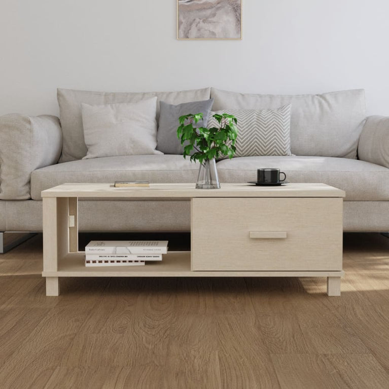 Salontafel HAMAR 100x55x35 cm massief grenenhout honingbruin
