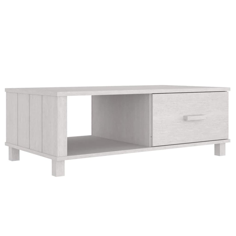 Salontafel HAMAR 100x55x35 cm massief grenenhout wit