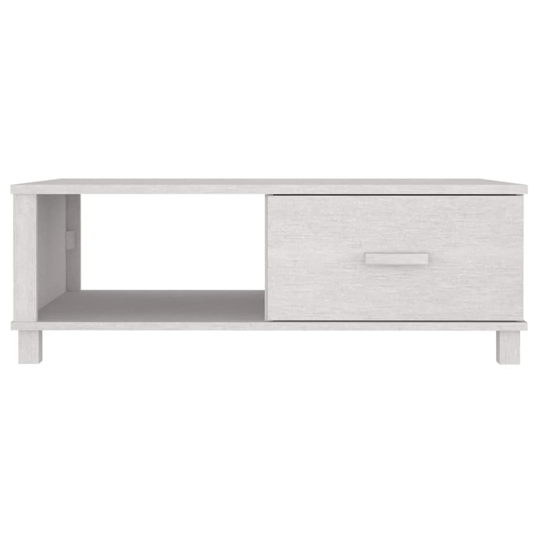 Salontafel HAMAR 100x55x35 cm massief grenenhout wit