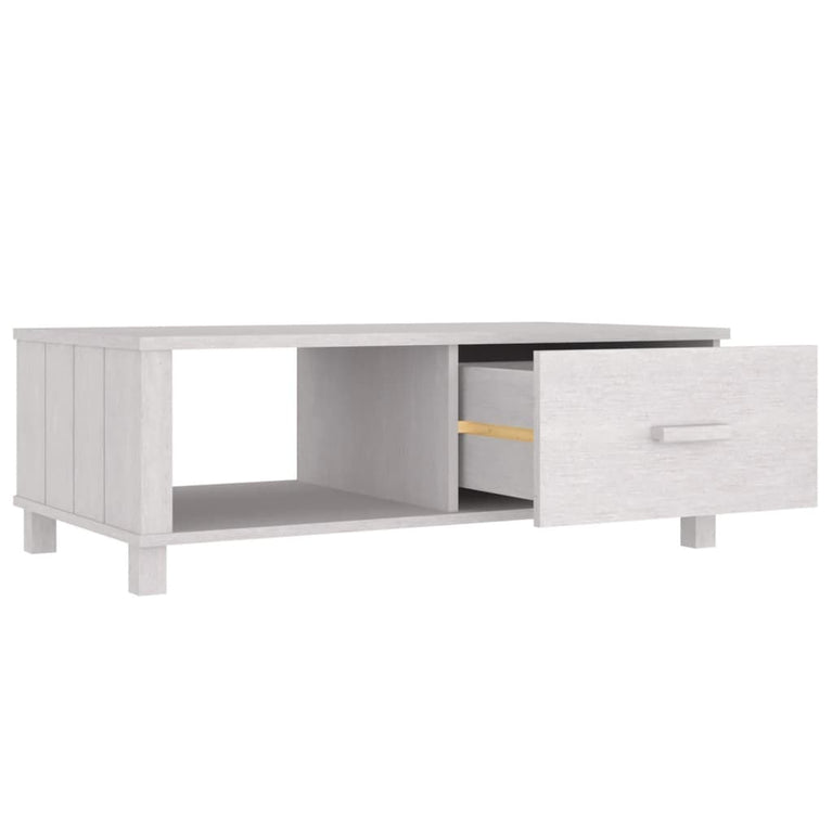 Salontafel HAMAR 100x55x35 cm massief grenenhout wit