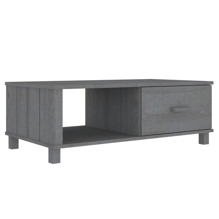 Salontafel HAMAR 100x55x35 cm massief grenenhout donkergrijs