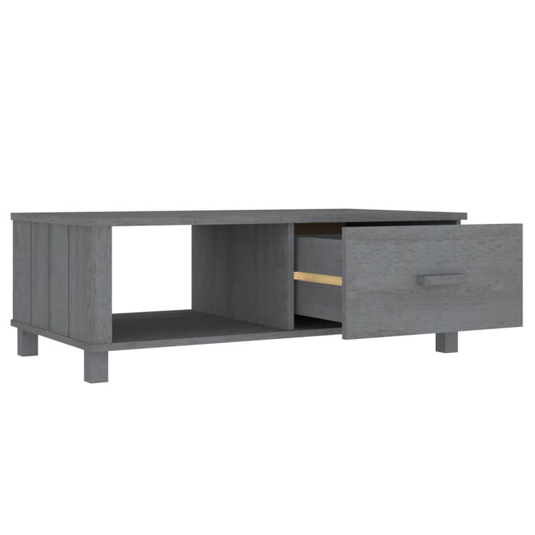 Salontafel HAMAR 100x55x35 cm massief grenenhout donkergrijs
