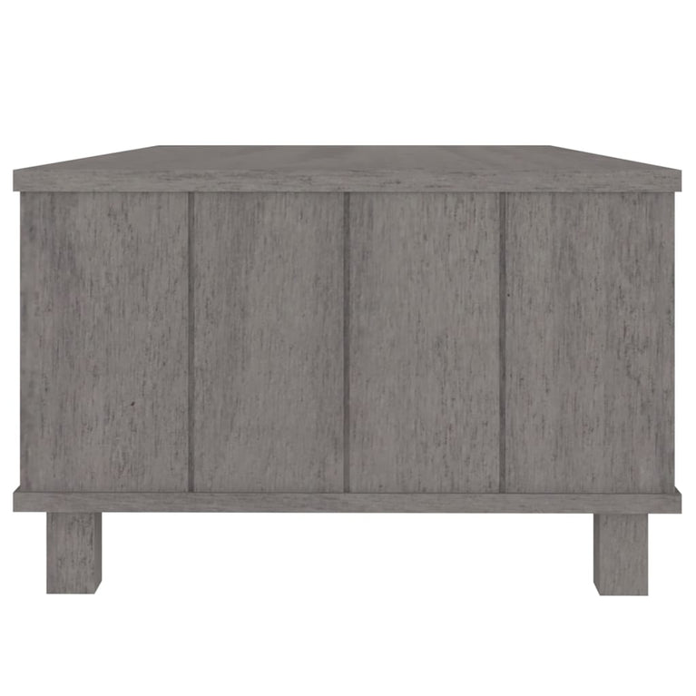 Salontafel HAMAR 100x55x35 cm massief grenenhout lichtgrijs