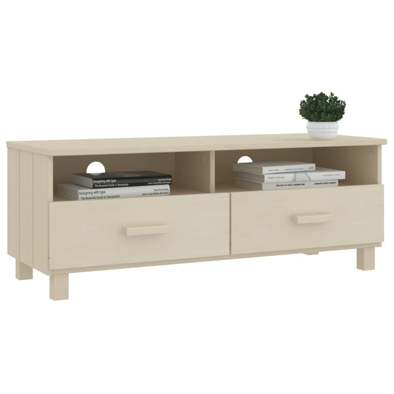 Tv-meubel HAMAR 106x40x40 cm massief grenenhout honingbruin