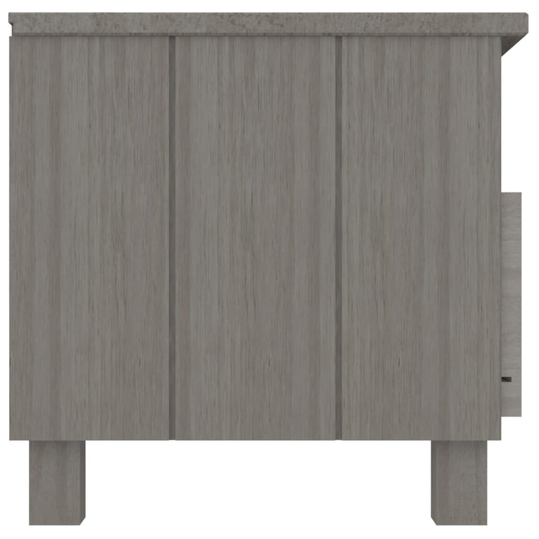 Tv-meubel HAMAR 106x40x40 cm massief grenenhout lichtgrijs
