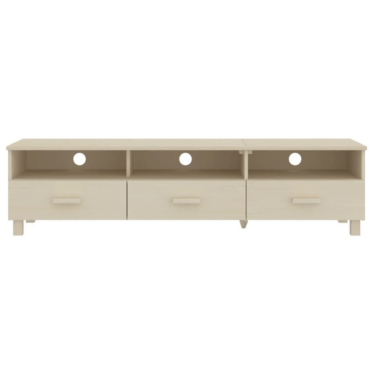 Tv-meubel HAMAR 158x40x40 cm massief grenenhout honingbruin