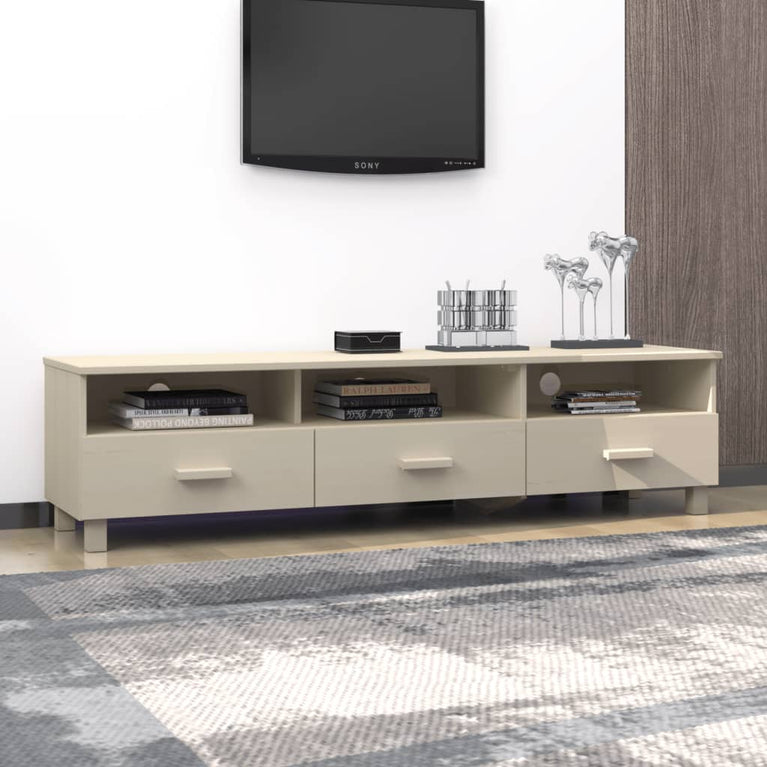 Tv-meubel HAMAR 158x40x40 cm massief grenenhout honingbruin