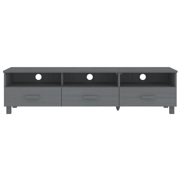 Tv-meubel HAMAR 158x40x40 cm massief grenenhout donkergrijs