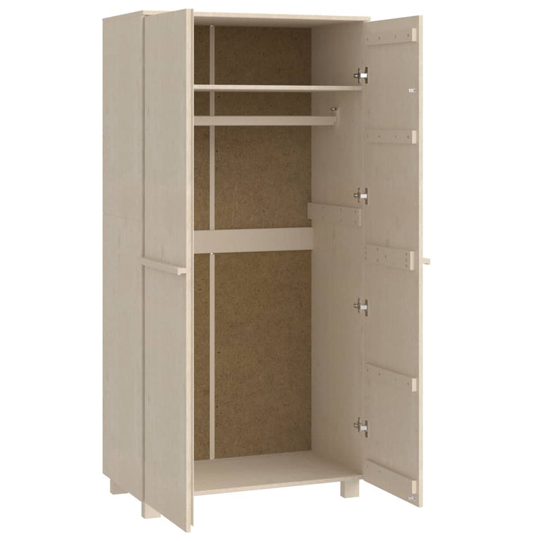 Kledingkast HAMAR 89x50x180 cm massief grenenhout honingbruin