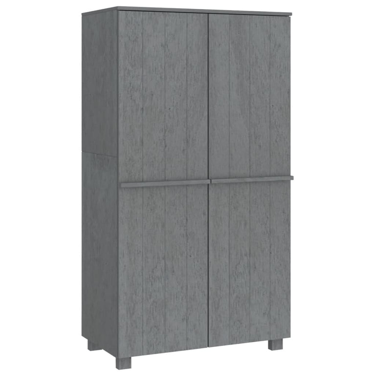 Kledingkast HAMAR 89x50x180 cm massief grenenhout donkergrijs