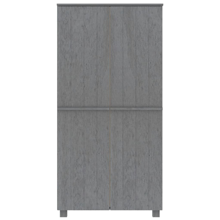 Kledingkast HAMAR 89x50x180 cm massief grenenhout donkergrijs
