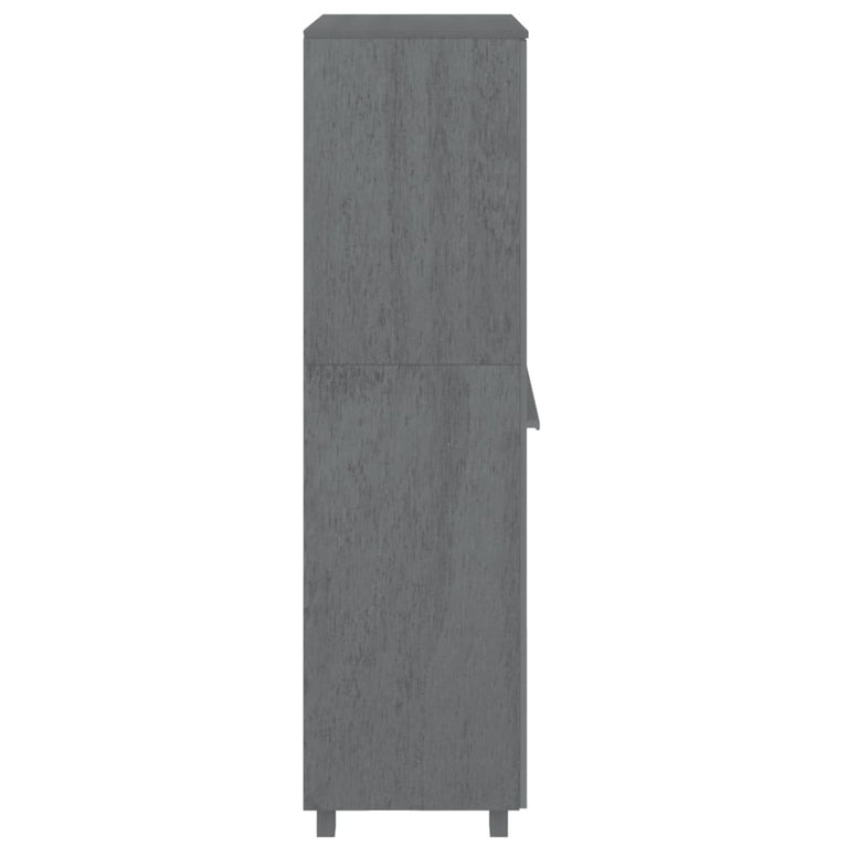 Kledingkast HAMAR 89x50x180 cm massief grenenhout donkergrijs