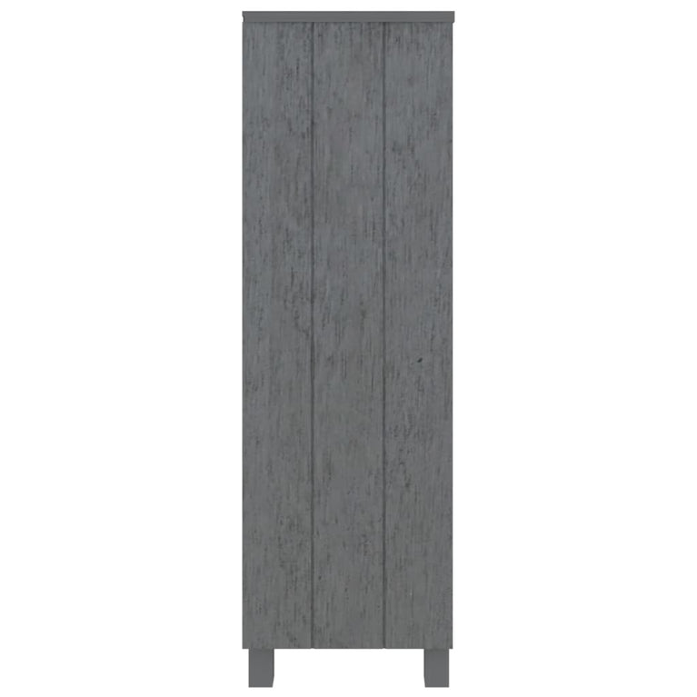 Boekenkast HAMAR 85x35x112 cm massief grenenhout donkergrijs