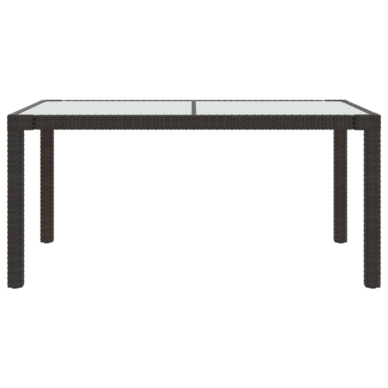 5-delige Tuinset met kussens poly rattan bruin