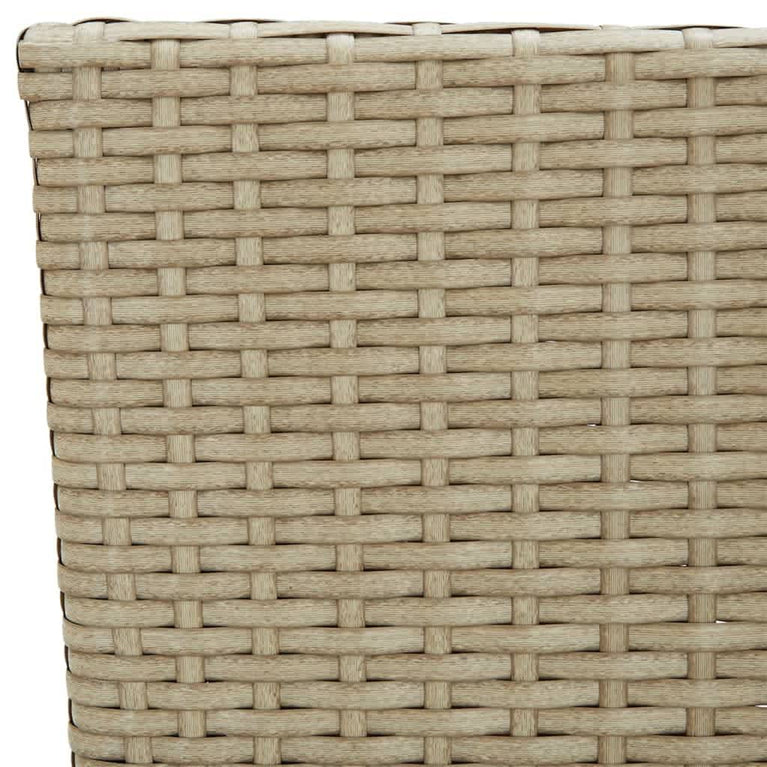 3-delige Tuinset met kussens poly rattan beige
