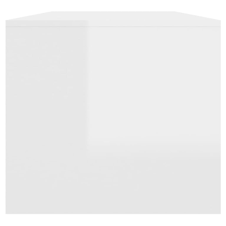 Salontafel 102x50x45 cm bewerkt hout hoogglans wit