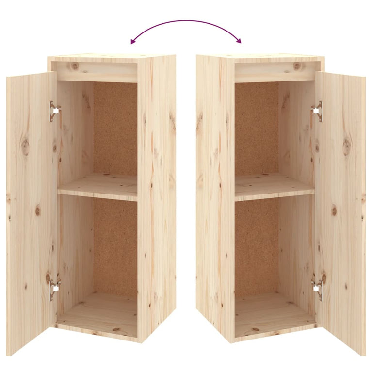 Wandkast 30x30x80 cm massief grenenhout