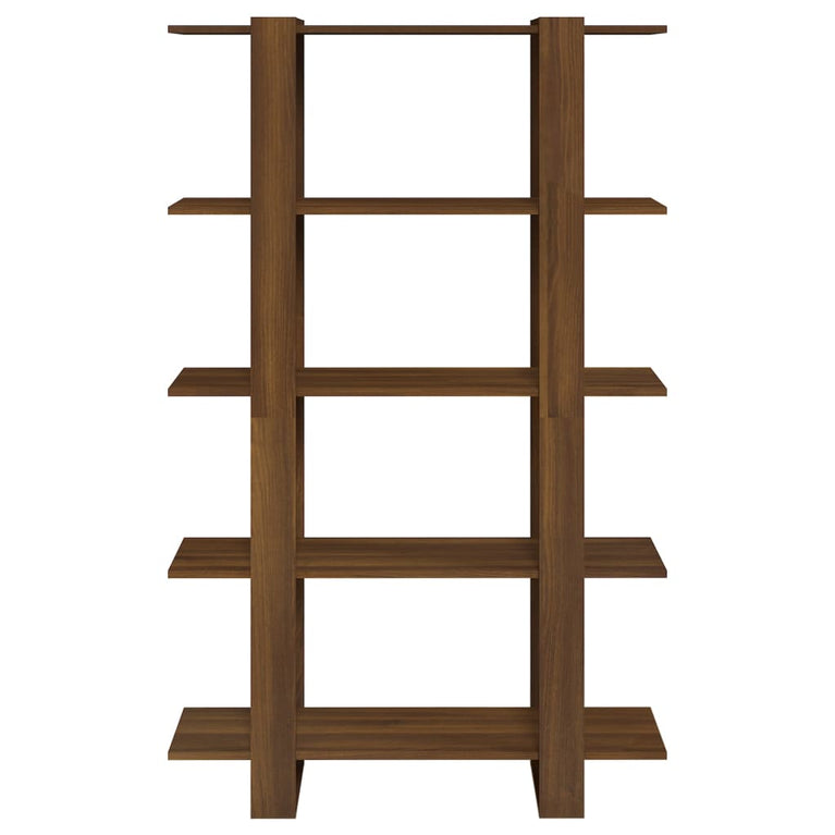 Boekenkast/kamerscherm 100x30x160 cm bruineikenkleurig