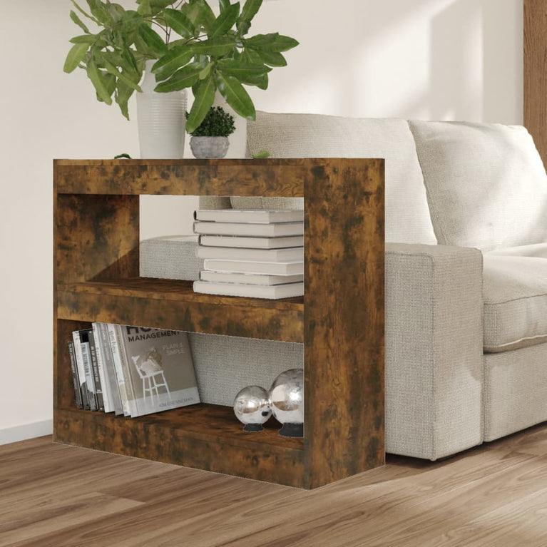 Boekenkast/kamerscherm 80x30x72 cm gerookt eikenkleurig