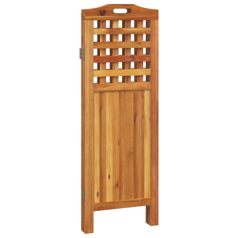 Kamerscherm met 3 panelen 121,5x2x115 cm massief acaciahout