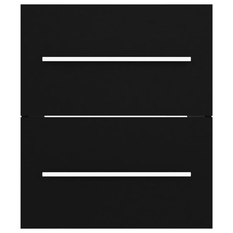 Wastafelkast met ingebouwde wastafel spaanplaat zwart