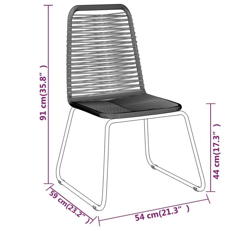 7-delige Tuinset zwart