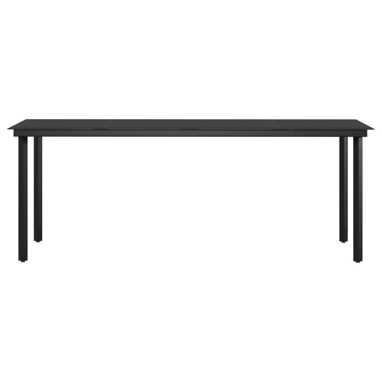 9-delige Tuinset met kussens zwart