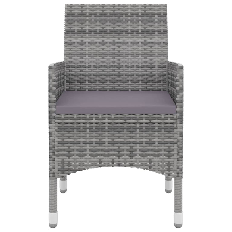 9-delige Tuinset met kussens poly rattan en glas