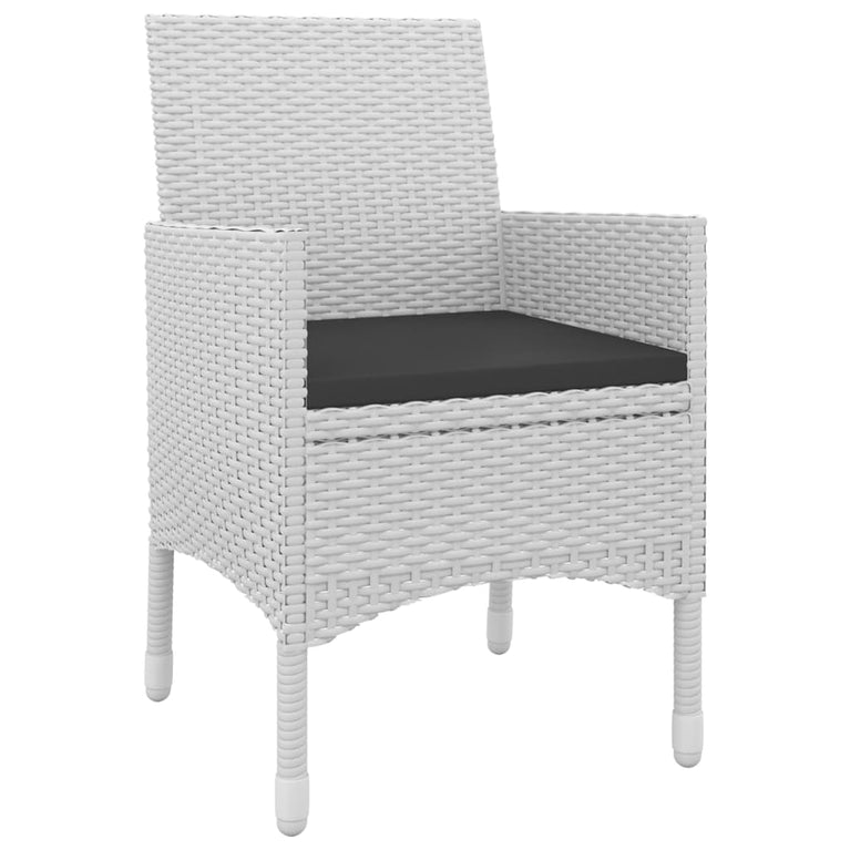 7-delige Tuinset met kussens poly rattan en glas