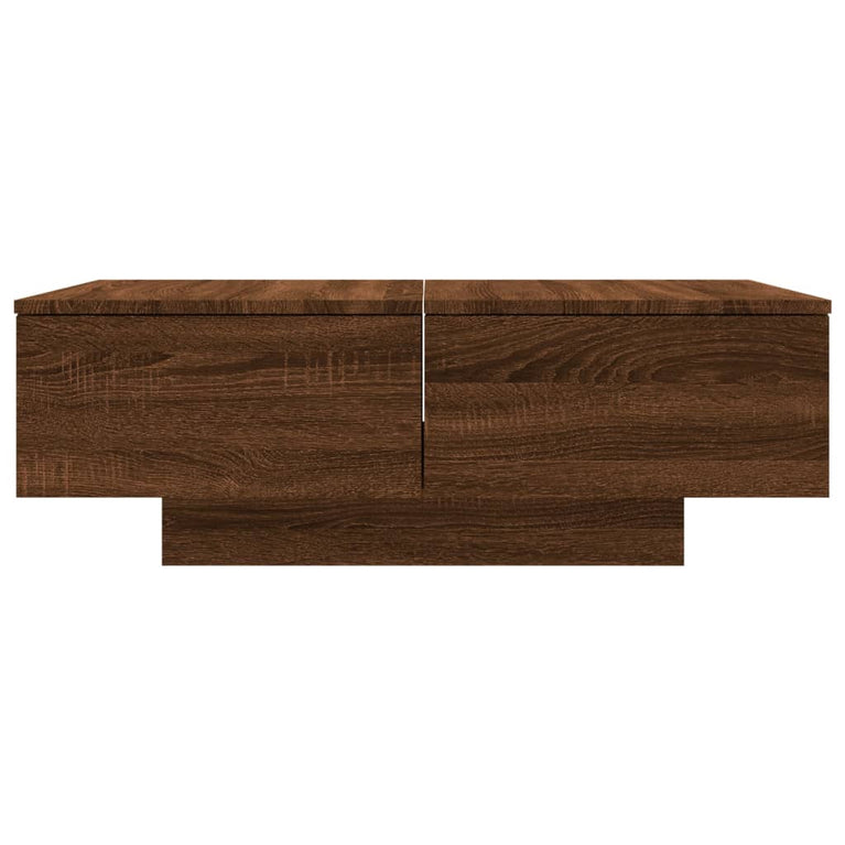 Salontafel 90x60x31 cm bewerkt hout bruin eikenkleur